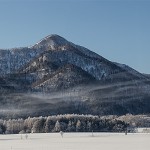 ﻿﻿Winter landscape, Lake Kussharo area, five image, stitch panorama; Canon 1D MK4, Sigma 50-500mm lens @138mm, handheld, f11, 1,400th sec, ISO250